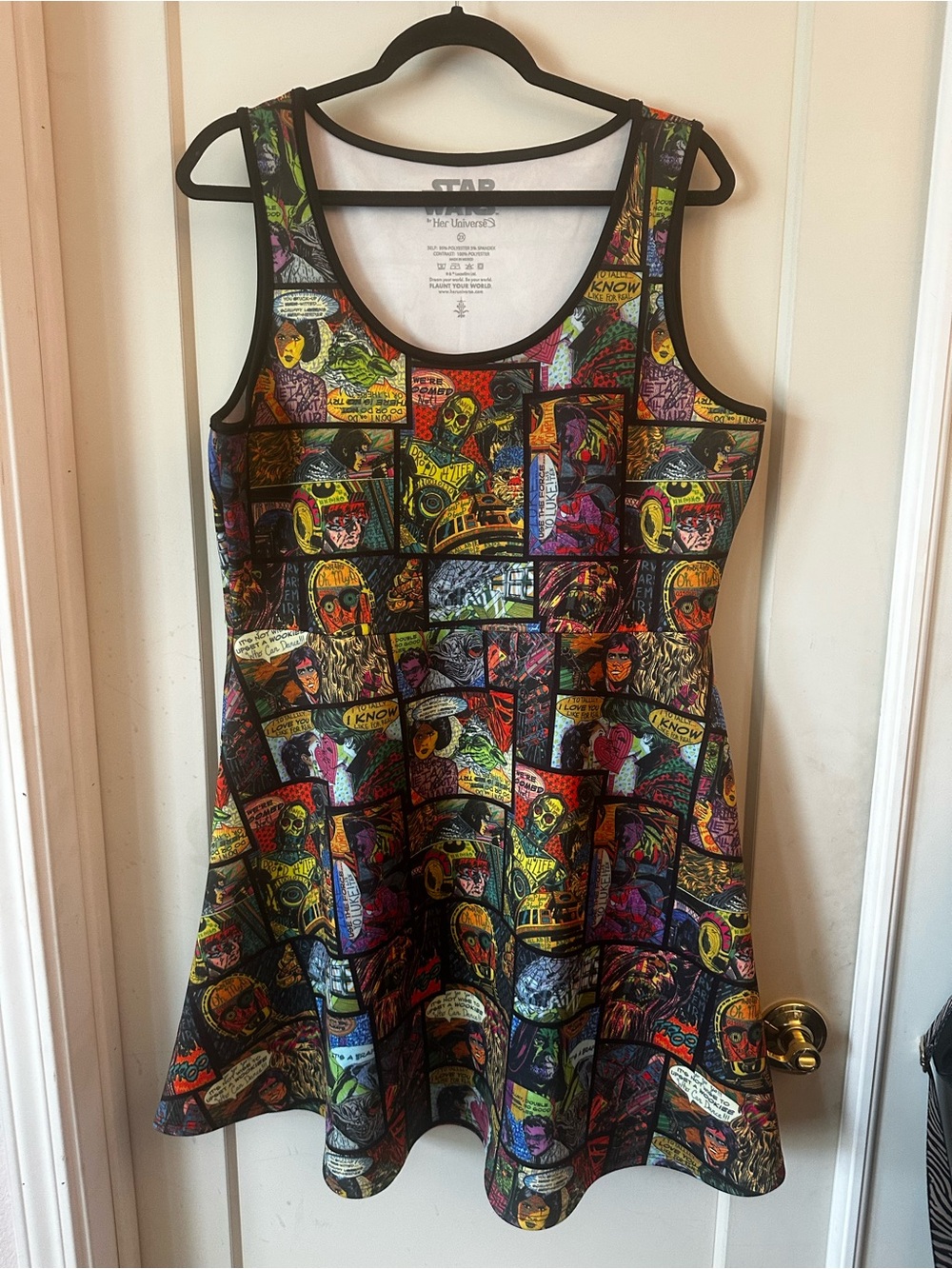 Star Wars x Her Universe Multicolor Comic Panel Skater Mini Dress